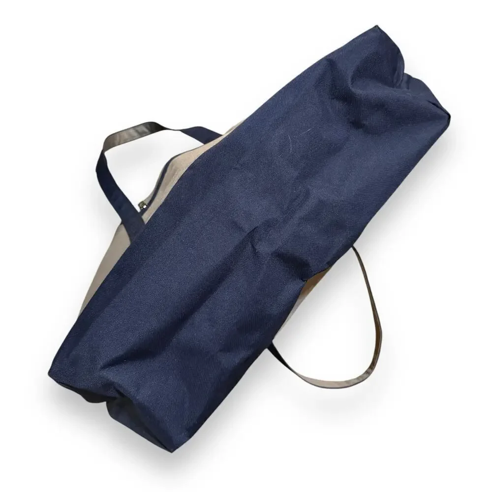 Samsonite Shoulder Bag Tan Blue Zip Closure Travel Pool Gym 16 in x 23 in